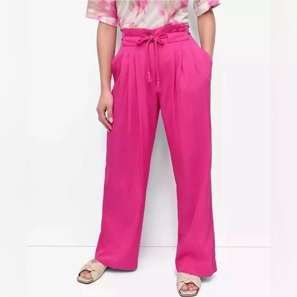 DKNY Fuchsia Wide Leg Pants